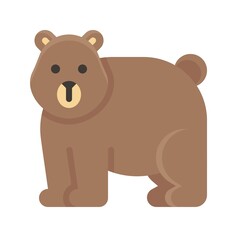 Obraz na płótnie Canvas Bear icon, Thanksgiving related vector