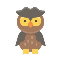 Owl icon, Thanksgiving related vector