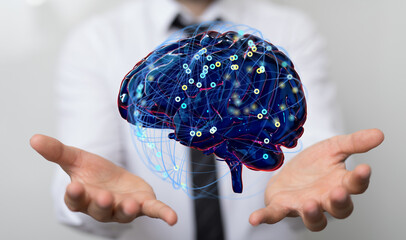 brain science neuron cocnept human brain illustration