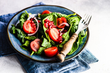 Fresh organic salad with spinach