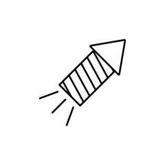 firework icon element of christmas icon for mobile concept and web apps. Thin line firework icon can be used for web and mobile. Premium icon on white background