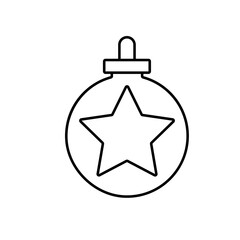 Obraz premium christmas tree ball icon element of christmas icon for mobile concept and web apps. Thin line christmas tree ball icon can be used for web and mobile. Premium icon on white background