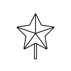 Obraz premium christmas star icon element of christmas icon for mobile concept and web apps. Thin line christmas star icon can be used for web and mobile. Premium icon on white background