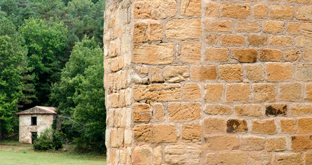 Mur du donjon d'Arques, France