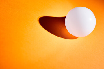 geometric ball with shadow, led bulb lamp, orb