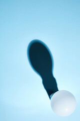 geometric ball with shadow, led bulb lamp, orb