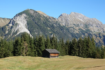Fototapeta na wymiar Almütte bei Sonntag-Stein in Vorarlberg
