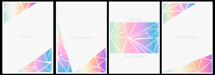 Set of vector abstract universal background with copy space for text.