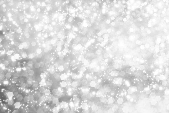 Christmas background and New Year concept, abstract defocused light background with bokeh and blur. Winter banner for your text, background image or overlay layer in photo editor, out of focus