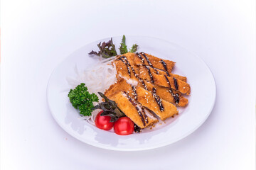 grilled salmon with vegetables