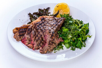 grilled meat with vegetables