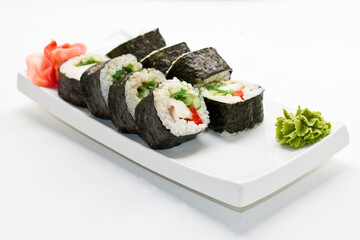 sushi on a plate