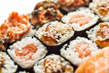 sushi with salmon