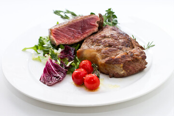 steak with vegetables