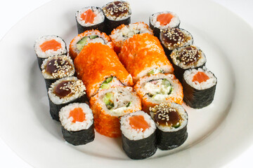 sushi on a plate