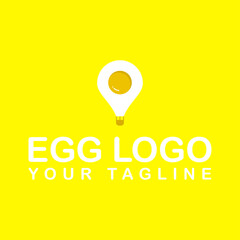 vector egg logo with hot air balloon concept