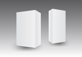 White 3D packaging box vector illustration, packaging design, product design