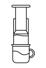 aeropress in a white background