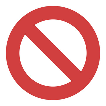 
International prohibition sign symbol 
