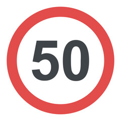 
Highway traffic speed limit sign 
