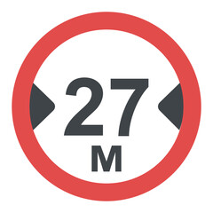 
Width limit traffic sign 
