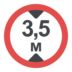 
Height limit traffic sign 
