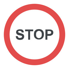 
Traffic stop sign for road traffic safety 
