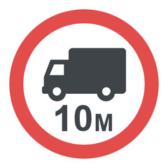 
Mandatory signage, length limit traffic sign 

