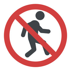 
No pedestrians road sign 
