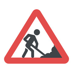 
Temporary road works sign 
