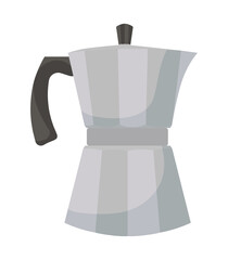 coffee moka pot on white background