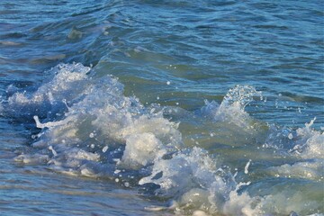 Obraz premium Wave on the ocean, close up