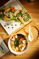 noodle soup with vegetables