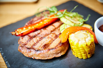grilled steak on a plate