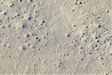 Sand background, by the ocean, top view