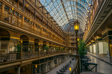 A historic atrium in Cleveland, Ohio - Powered by Adobe