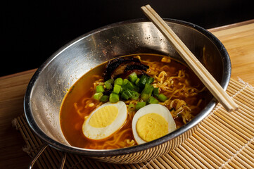Mushroom Egg Ramen Soup