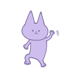 手を振る猫　子猫