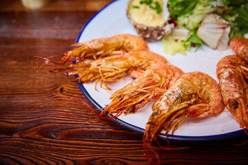 shrimp on a plate