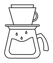 pour over on a white background