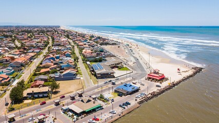 Fototapeta premium Imbé - RS. Aerial view of Imbé city and beach - Rio Grande do Sul – Brazil