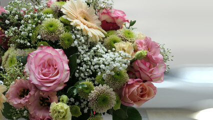 splendid bouquet of pink roses