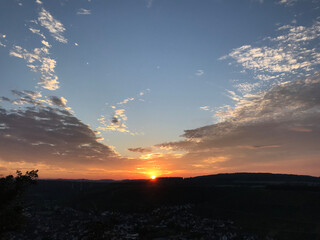 sunset in the mountains