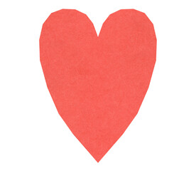 Heart with red paper texture