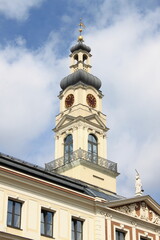 Fototapeta na wymiar Clock Tower of the City Hall of Riga, Latvia