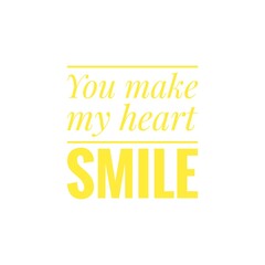 ''You make my heart smile'' Word Illustration