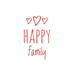 ''Happy Family'' Word Illustration