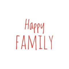 ''Happy Family'' Word Illustration