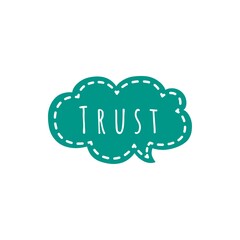 ''Trust'' Word Illustration