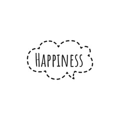 ''Happiness'' Word Illustration